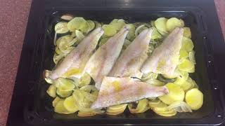 Baked Gilt-head Fish with Garlic Sauce (Garlic Oil)