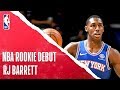 RJ Barrett Impresses In Rookie Debut