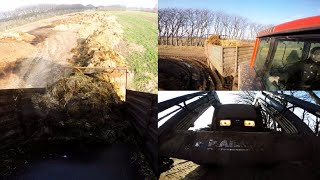 [GoPro] Cow Muck - Valtra 8350 and Scantip trailer Danish Agriculture 2016