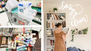 MAJOR declutter \u0026 spring clean w/ me 🌼 + a surprise visit from...