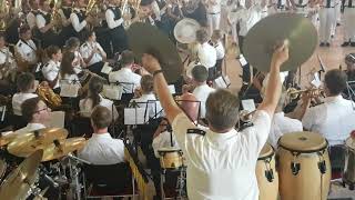 Gemeinsamer Auftritt der 4 Musikvereine auf dem Oberkirchener Schützenfest 2017