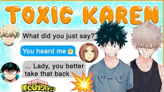 BakuDeku Meets a HOMOPHOBIC KAREN 😤 BNHA Texts - MHA Chat - BakuDeku