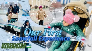 ഇത്രയും പ്രതീക്ഷിച്ചില്ല 😳🥶|| Our First SnowFall Experience☃️❄️🌨️|| UZBEKISTAN🇺🇿