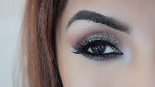 Brown & Black shimmer eyeshadow tutorial