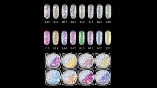 8 colors photochromic nail art glitter sequins sunlight sensitive mixed powder uv gel gradient