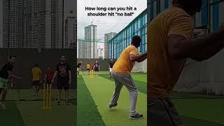 How long can you hit a shoulder height no ball #cricket #boxcricket #bowling #stunner