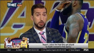 FIRST THINGS FIRST | Nick SHOCKED: Lakers feel that they got played by Kawhi in free agency