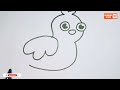 a cute bird drawing step by step cute bird drawing very easy easy drawing drawing steps 101