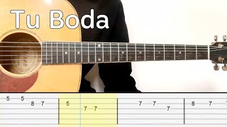 Oscar Maydon x Fuerza - Tu Boda (Easy Guitar Tutorial Tabs)