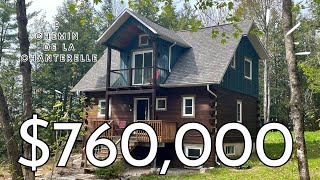 Inside a Stunning $760,000 Square-Log Home in Wakefield, Quebec