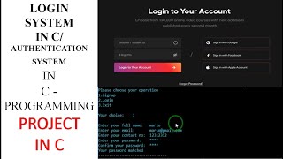 C PROGRAMMING PROJECTS || LOGIN SYSTEM IN C PROGRAMMING