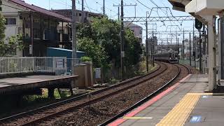 【離合】京成電鉄 お花茶屋駅に到着する 京成3500形普通「津田沼」行きと同駅を通過する3700形特急「上野」行き