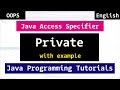 Java Private Access Specifiers | Object Oriented Programming Video Tutorials