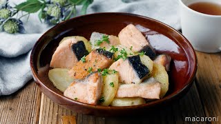 [Stir-fried salmon and potatoes with butter] Excellent response to eating with two main ingredients