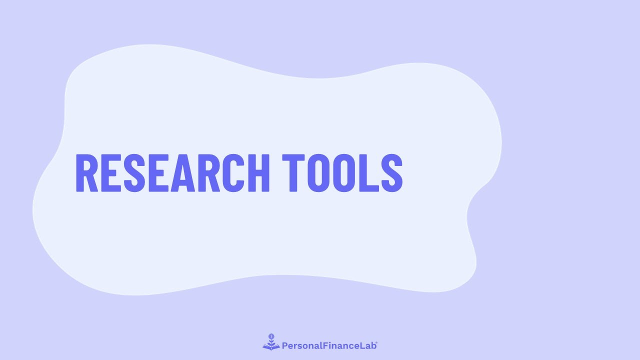 Personalfinancelab Research Tools Youtube