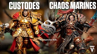 NEW CODEX Chaos Space Marines vs Custodes: Warhammer 40K Battle Report! @SiegeStudios