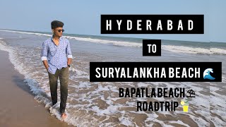 HYDERABAD to SURYALANKA BEACH on NS160 | ROADTRIP🏍️| BAPATLA BEACH VIA VIJAYAWADA | #travel #vlog