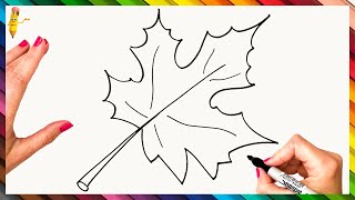 How To Draw An Autumn Leaf Step By Step 🍁 Leaf Drawing Easy