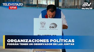 Organizaciones políticas podrán tener un observador en las juntas | Televistazo 1PM #ENVIVO🔴