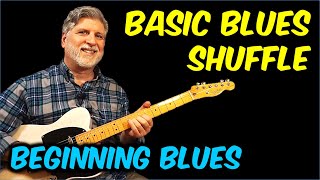 Basic Blues Shuffle Guitar Lesson | Beginning Blues with Tabs
