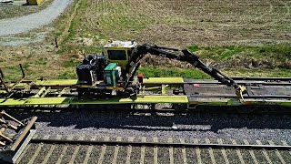 CSX Loading Track Equipment at Noble, IL on the old B\u0026O