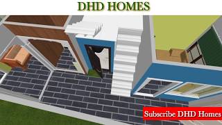 50 -55 gaj house design ||शेरमुखी घर का नक्शा ||  50 gaj beautiful  home plan 3D