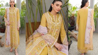 Qalamkar - Qline Lawn Collection 2024 JK-15 Miel #onlineshopping #unboxing #eidcollection #fashion