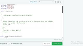 time conversion | hackerrank solution in c