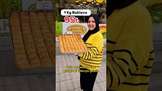 1 Kg Baklava 95 Lira😲 Burası Kızılay Merkezde, Cevizli Baklava 95₺, Fıstıklı Baklava 189₺ #tatlı