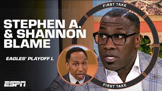 👉 Stephen A. & Shannon Sharpe POINT BLAME after the Eagles' playoff loss to the Bucs 👈 | First Take