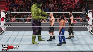 Giant Hulk vs Mini Brock Lesnar, Mini Braun Strowman & Mini Great Khali Match! (WWE 2K19)