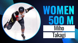 Miho TAKAGI (JPN) | Winner | 500m Women AllRound | Inzell 2024 | #SpeedSkating