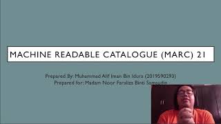 MACHINE READABLE CATALOGUE (MARC)21