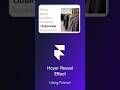 Create @Framer Hover Reveal Effect