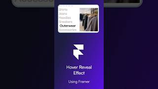 Create @Framer Hover Reveal Effect
