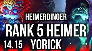 HEIMERDINGER vs YORICK (TOP) | Rank 5 Heimer, 6 solo kills, 46k DMG | NA Master | 14.15