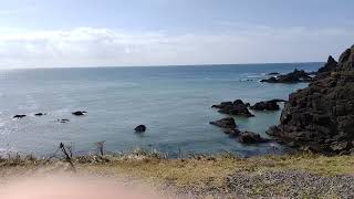 襟裳(えりも)岬で雄大な太平洋をパノラマで望む-A panoramic view of the majestic Pacific Ocean from the Cape Erimo