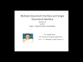Multiple Document Interface and Single Document Interface