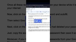 Recover Deleted Text On Google Docs #googledocs #datarecovery