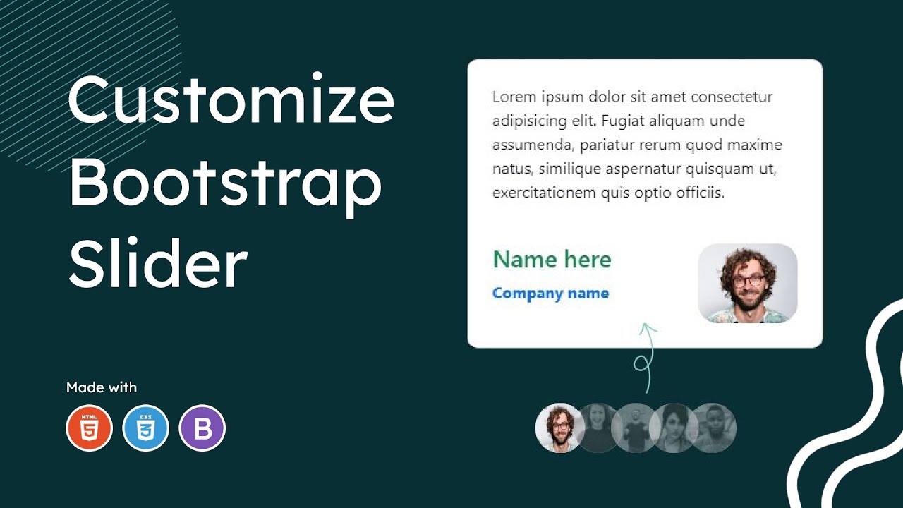 How To Change And Customize Bootstrap Carousel(slider) Into Review ...