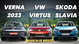 🔥Hyundai Verna 2023 vs Volkswagen Virtus vs Skoda Slavia🔥|Verna vs virtus|Hyundai Verna 2023