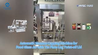 Automatic Vacuum Capping Machine for Food Glass Jar with Tin Plate Lug Twist off Lid HYSC-X20