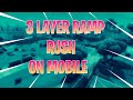 3 Layer Ramp Rush On Mobile! With 2 Fingers and A Default Hud! Fortnite Mobile