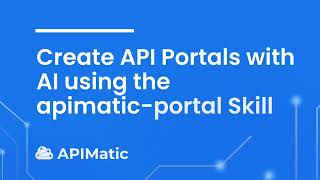 Go from OpenAPI spec to a production ready API Portal with Claude Code