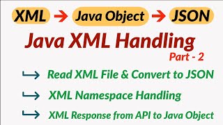 XML to JSON Conversion in Java | XML to JSON Java | XML Namespace Handling | JAXB Tutorial Hindi #2