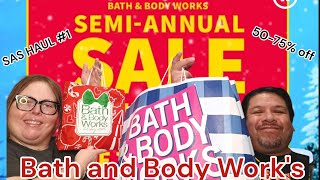 Semi Annual Sale Haul #1| 50-75% off items| underwhelming experience | Bath \u0026 Body Works #Welovesale