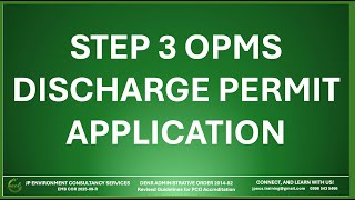 STEP 3 OPMS DISCHARGE PERMIT APPLICATION