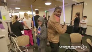 Star Wars actors and characters visit a children's hospital