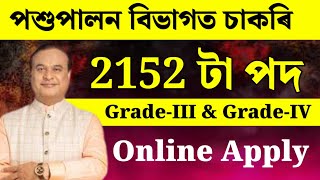 পশুপালন বিভাগত চাকৰি - Jobs in Assam | Assam jobs 2025 | Assam jobs vacancy 2025 |