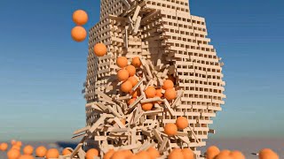 Massive Tower Demolition - LuxRender (4K)